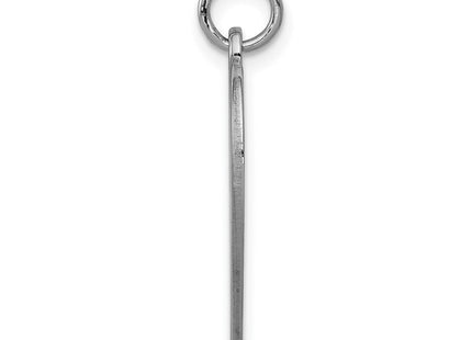 14K white gold heart pendant, alternate view