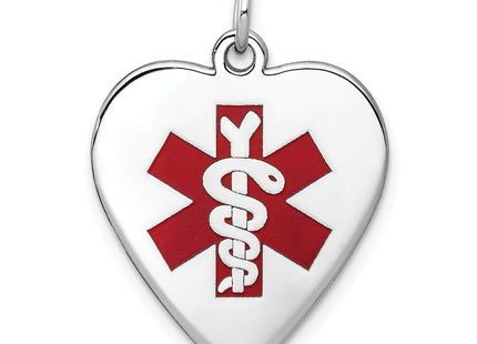 14K white gold heart pendant