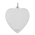 14K White Gold Heart-Shaped Red Enameled Medical Jewelry Pendant, 31 x 24.5mm view