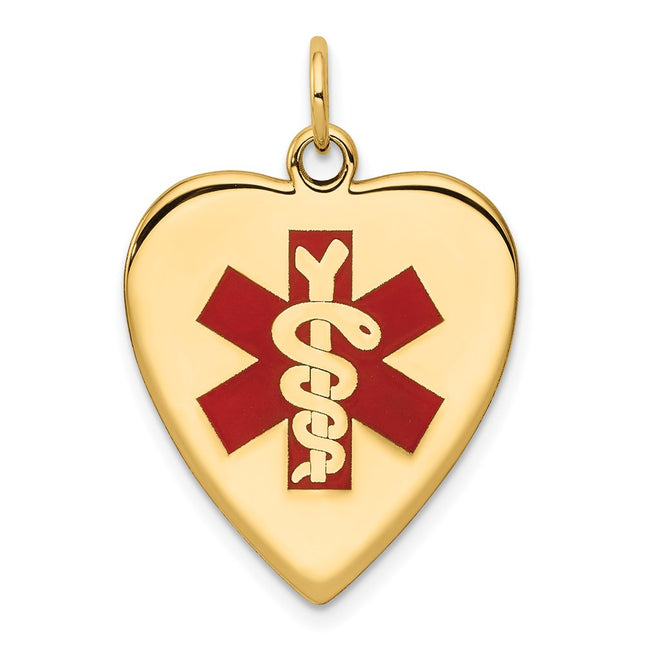 14K gold heart pendant