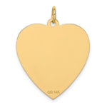 14K Heart-Shaped Red Enameled Medical Jewelry Pendant, 31 x 24.5mm view