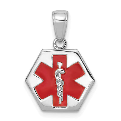 14K white gold pendant