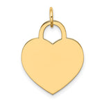 14K Large Engravable Heart Charm, 25 x 18mm (27) view