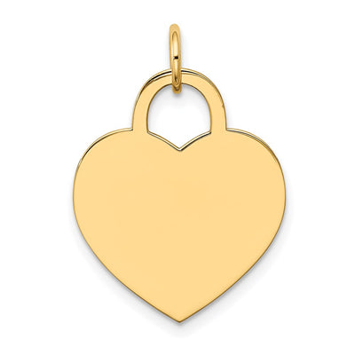 14K gold heart charm
