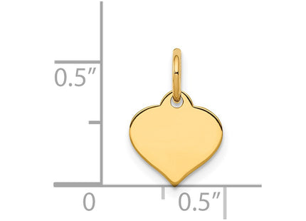 14K gold disc charm, alternate view