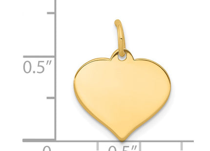 14K gold disc charm, alternate view