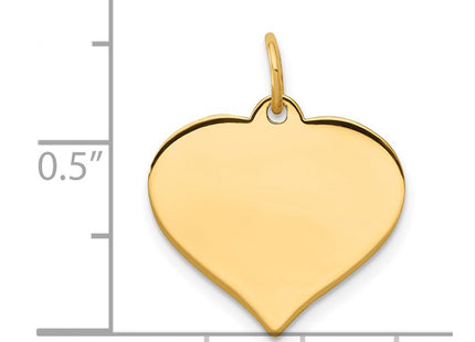 14K gold disc charm, alternate view