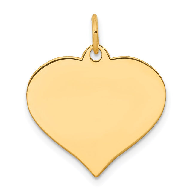 14K Heart Disc Charm, 22 x 18mm (11)