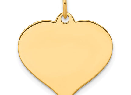 14K Heart Disc Charm, 22 x 18mm (13)