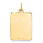 14K Rectangle Red Enameled Medical Jewelry Pendant view