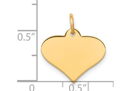 14K gold disc charm, alternate view