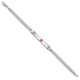 14K White Gold Medical Solid Chain/Solid Plate Centered Red Enamel Flat Curb Link ID Bracelet