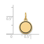 14K w/Enamel .027 Gauge Circular Engravable Disc Charm, 16.54 x 9.96mm view
