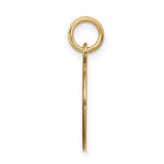 14K w/Enamel .027 Gauge Circular Engravable Disc Charm, 21.13 x 15mm view