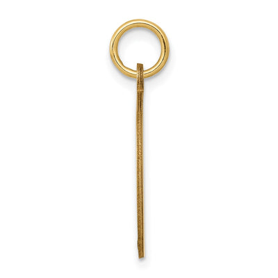 14K w/Enamel .027 Gauge Circular Engravable Disc Charm, 23.58 x 17.29mm