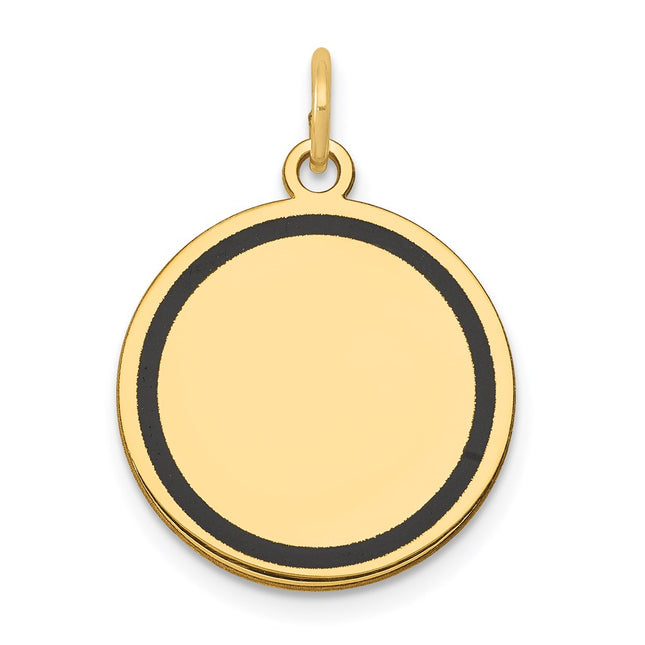14K gold disc charm