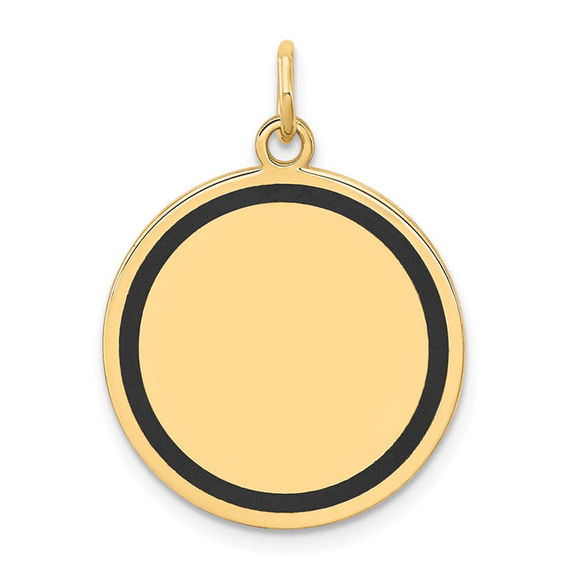 14K gold disc charm