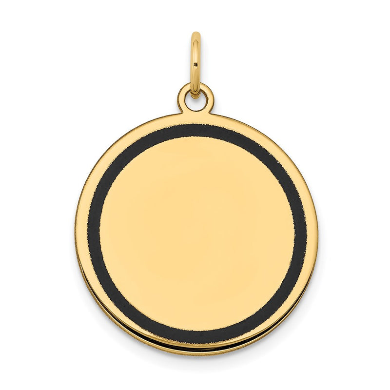 14K gold disc charm