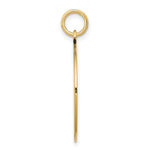 14K w/Enamel .027 Gauge Circular Engravable Disc Charm, 29.34 x 22.77mm view
