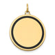 14K w/Enamel .027 Gauge Circular Engravable Disc Charm, 29.34 x 22.77mm