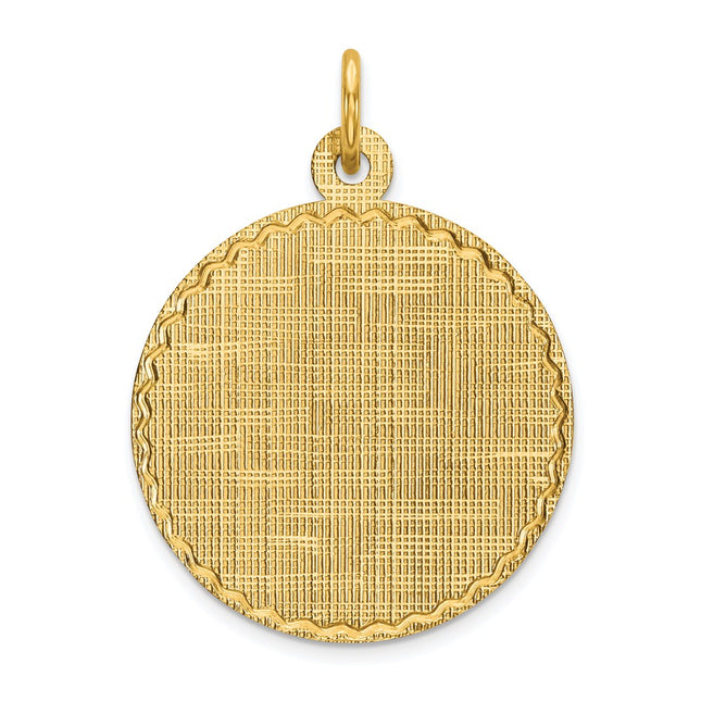14K gold disc charm