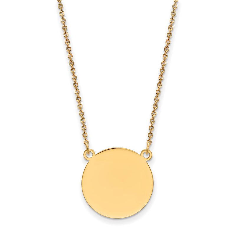 14K gold disc necklace