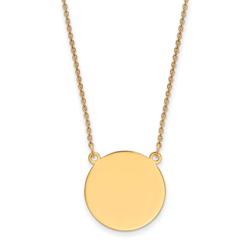 14K gold disc necklace