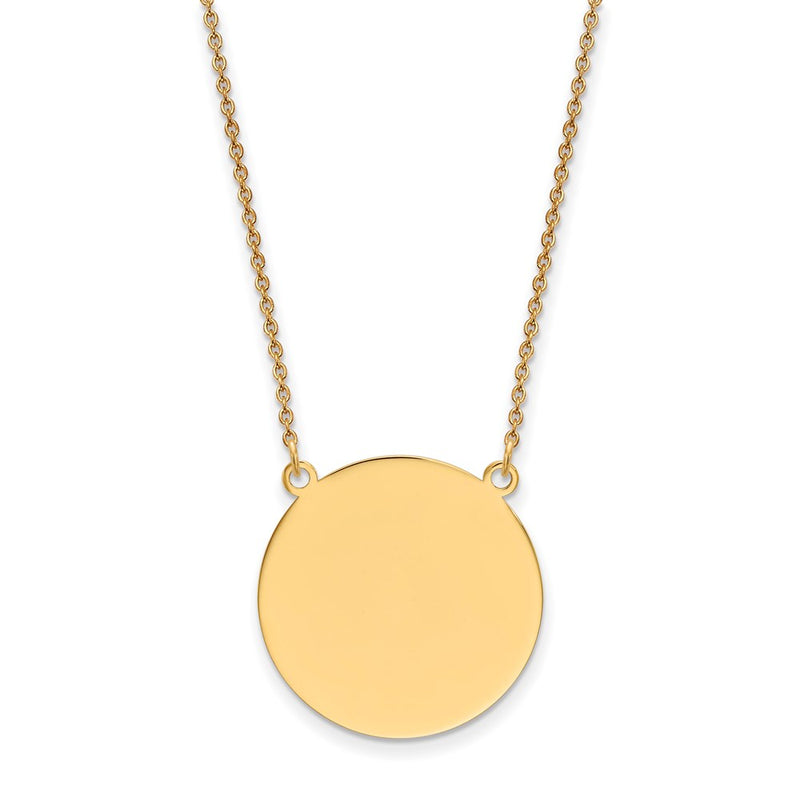 14K gold disc necklace