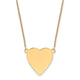 14K Plain .013 Gauge Heart Engravable Disc 18in Necklace, 18 x 23mm