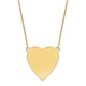 14K Plain .018 Gauge Heart Engravable Disc 18in Necklace, 18 x 27mm