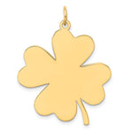 14K Plain .018 Gauge Engravable Clover Disc Charm, 36 x 27.76mm view