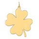 14K Plain .018 Gauge Engravable Clover Disc Charm, 36 x 27.76mm