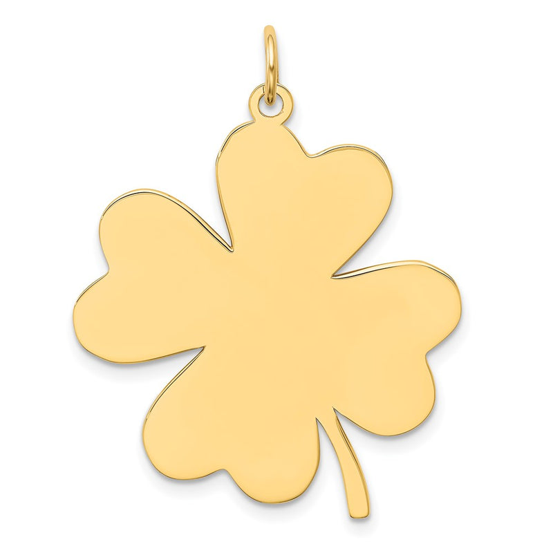 14K gold clover charm