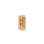 14K Polished Off-Center Red Epoxy Enameled Medical ID Plate # 816 view