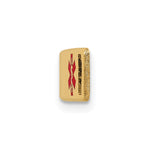 14K Off-Center Red Epoxy Enameled Medical ID Plate # 817 view