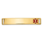 14K Off-Center Red Epoxy Enameled Medical ID Plate # 817 view