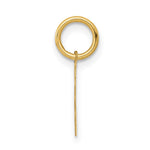 14K Boy Head on .009 Gauge Engravable Scalloped Disc Charm view