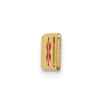 14K Off-Center Red Epoxy Enameled Medical ID Plate # 818 view