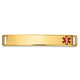 14K Off-Center Red Epoxy Enameled Medical ID Plate # 818