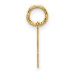 14K Plain Small .013 Gauge Facing Right Engravable Boy Head Charm, 15.3 x 8.7mm view