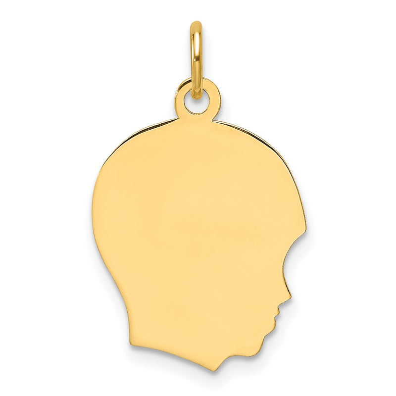14K gold engravable charm