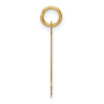 14K Plain Medium .013 Gauge Facing Right Engravable Boy Head Charm, 23.3 x 15.3mm view
