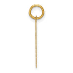 14K Plain Medium .013 Gauge Facing Right Engravable Girl Head Charm, 21.3 x 15.6mm view