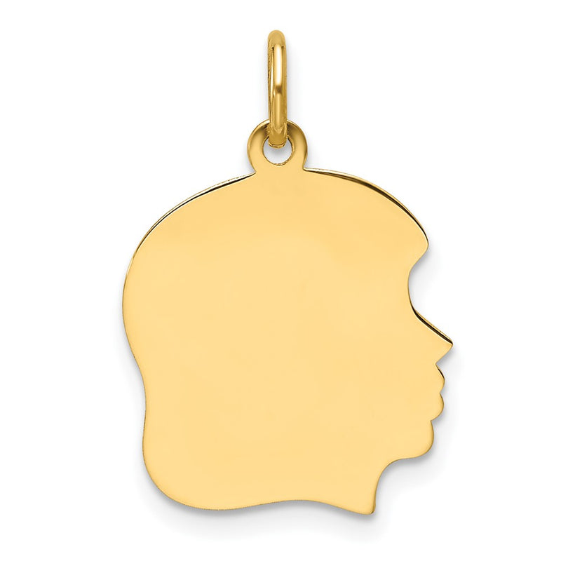 14K gold engravable charm