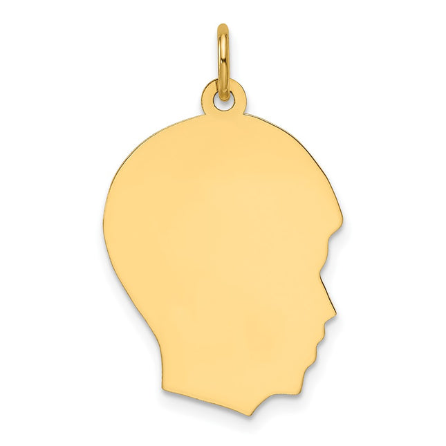 14K gold engravable charm