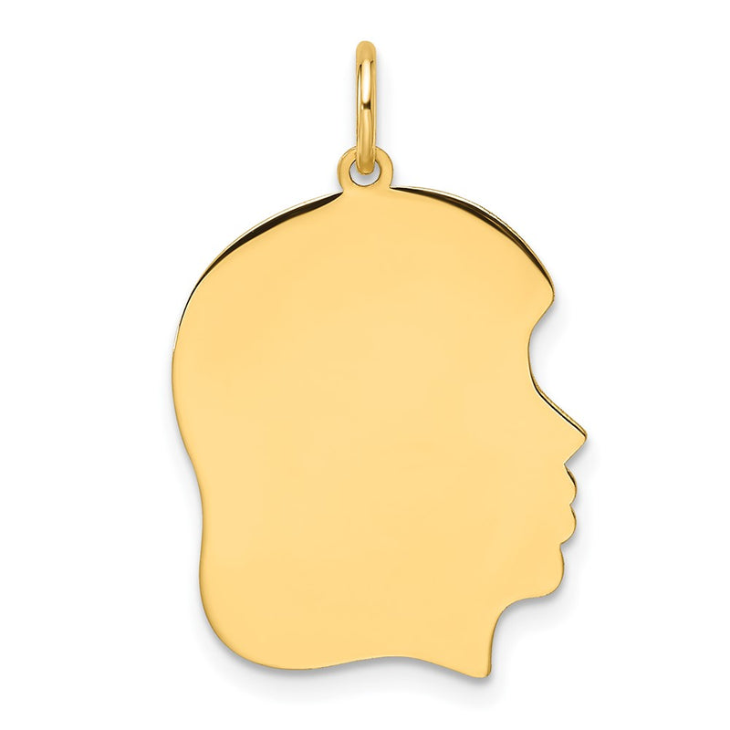 14K gold engravable charm