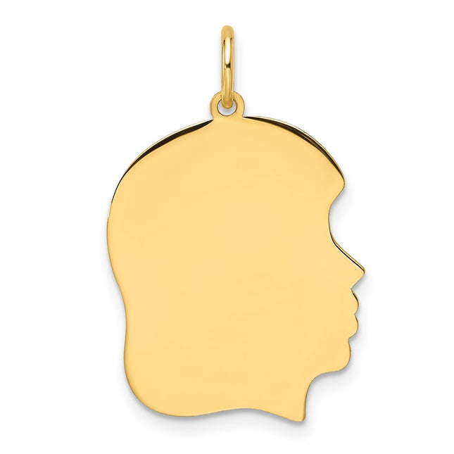 14K gold engravable charm