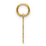 14K Plain Small .013 Gauge Facing Left Engravable Boy Head Charm, 16.3 x 8.6mm view