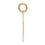 14K Plain Medium .013 Gauge Facing Left Engravable Boy Head Charm, 22.5 x 14.7mm view