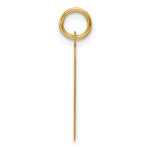 14K Plain Medium .013 Gauge Facing Left Engravable Girl Head Charm, 22.8 x 15.7mm view